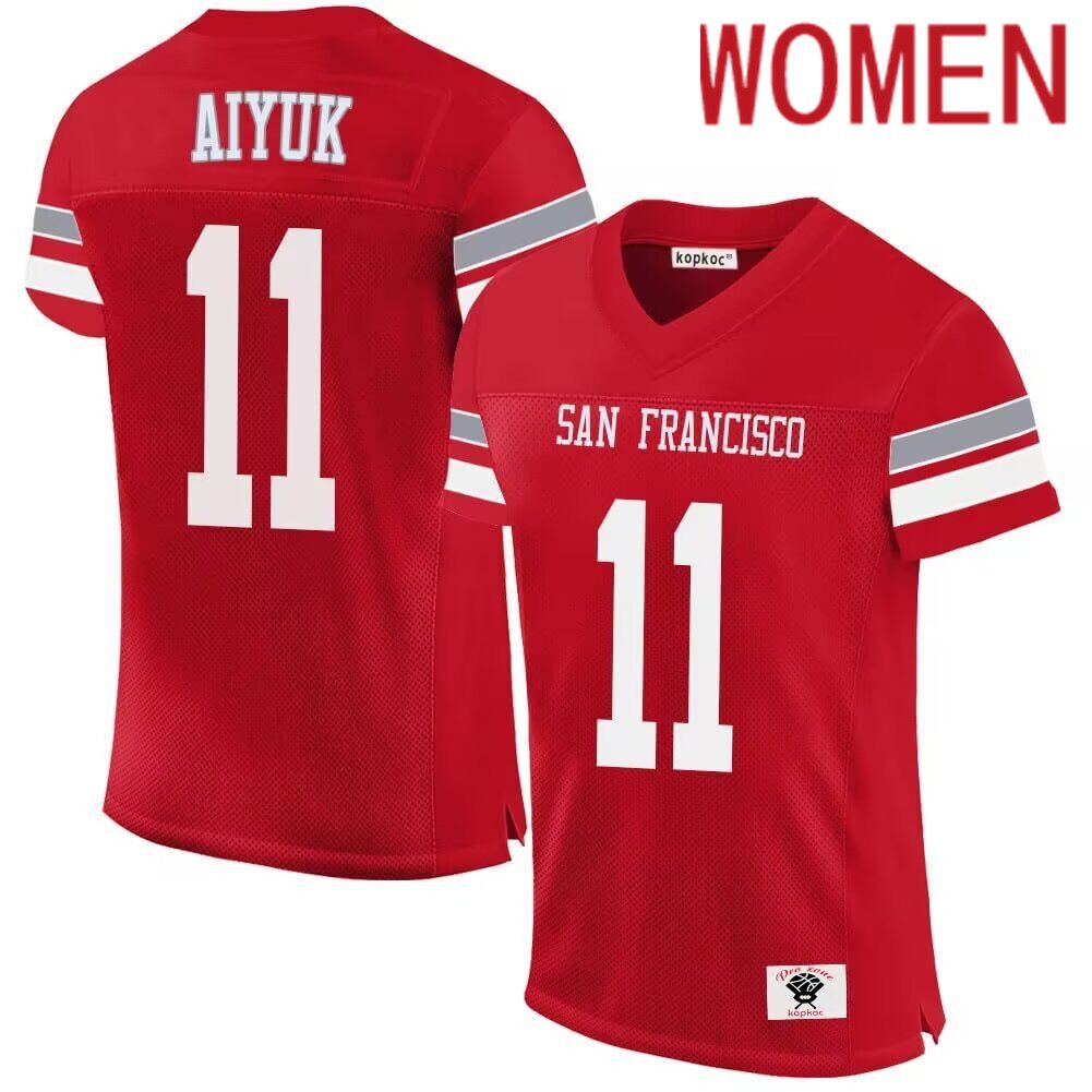 Women San Francisco 49ers #11 Aiyuk red 2024 Nike Limited NFL throwback Jersey 